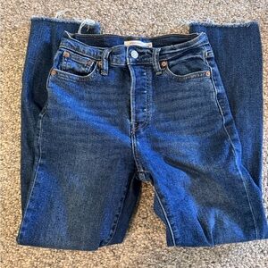 Levi’s distressed wedgie straight jeans